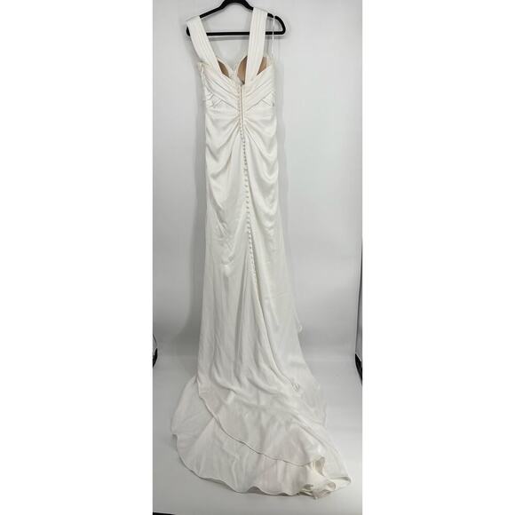 Amy & Eve Strapless Wedding Dress Bridal Gown Off Shoulder Sweetheart Mermaid - Picture 7 of 15